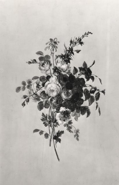Anonimo — Anonimo francese sec. XVII/ XVIII - Natura morta con mazzo di fiori — insieme